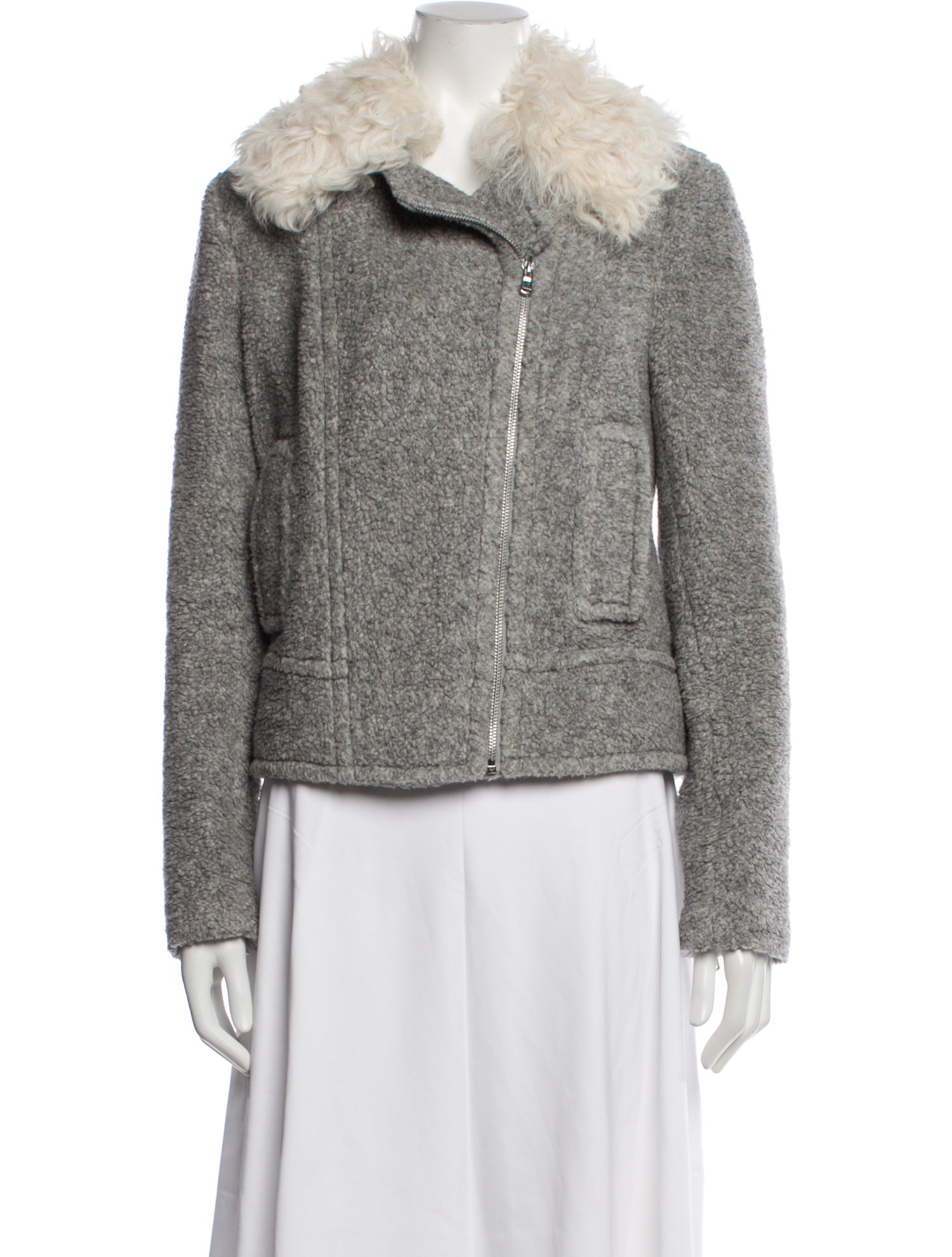 Rebecca Taylor Wool Faux Fur Vest