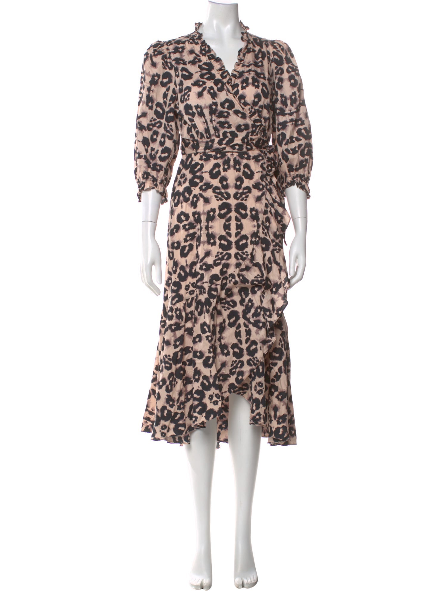 Rebecca Taylor Animal Print Long Dress