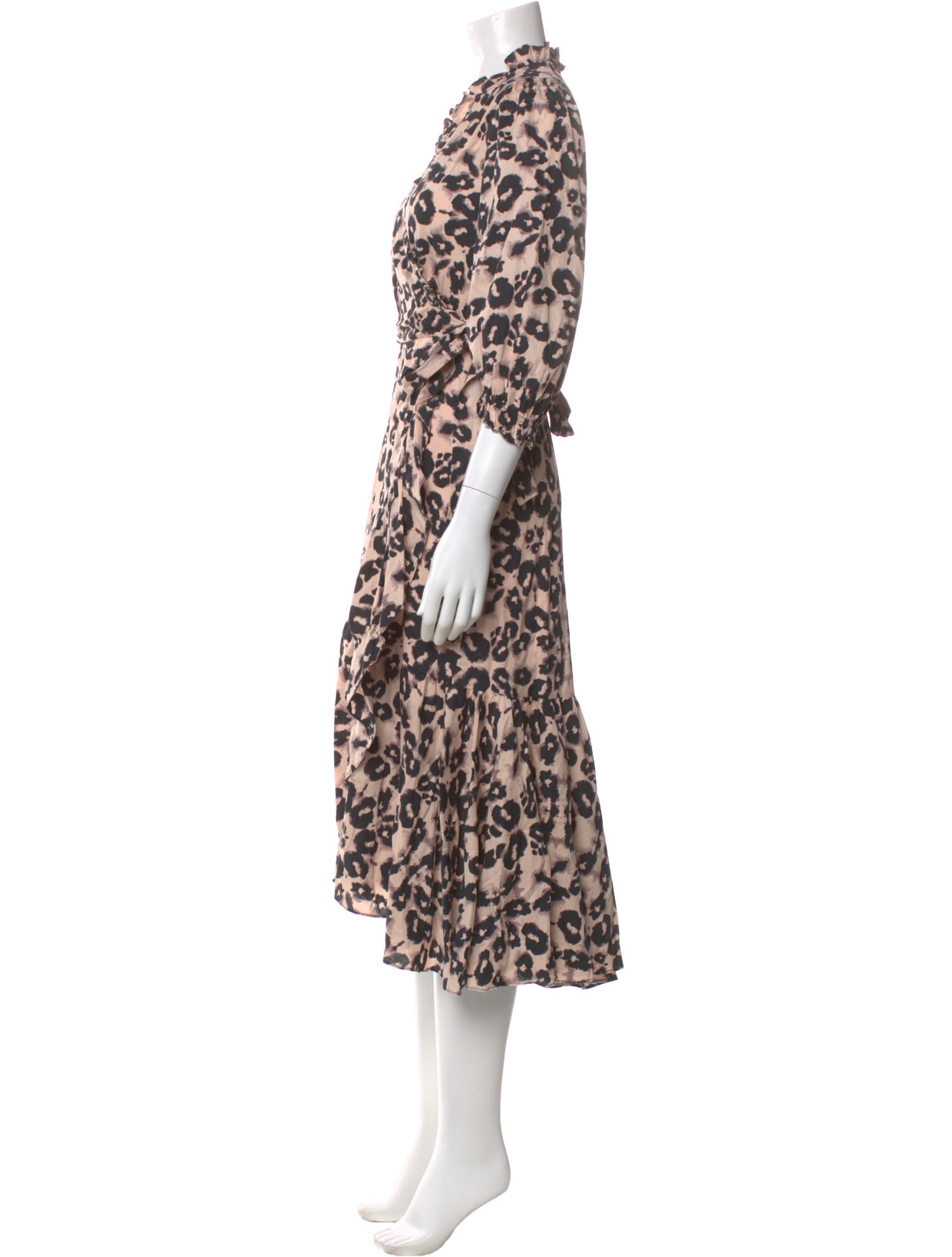 Rebecca Taylor Animal Print Long Dress