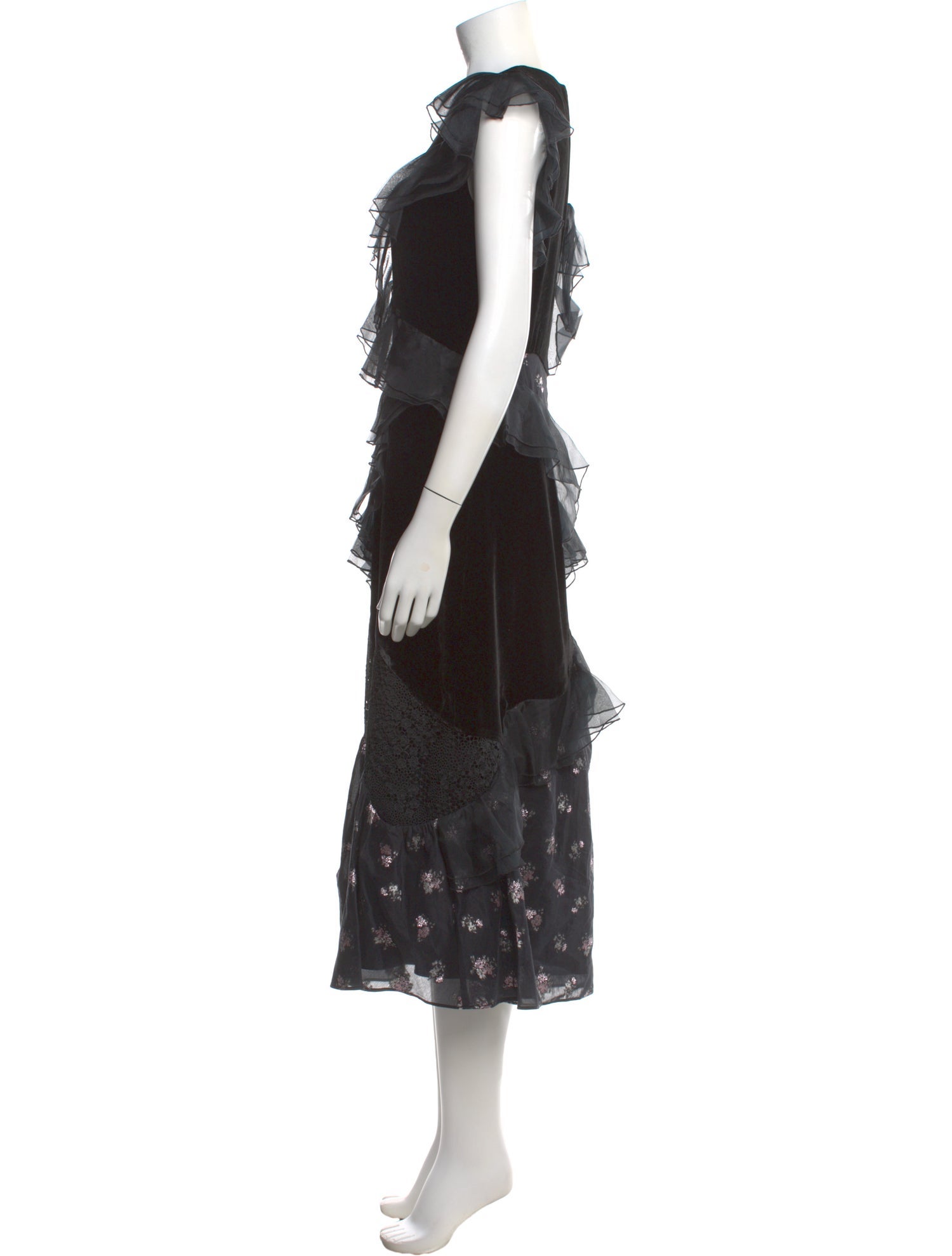 Rebecca Taylor Floral Print Long Dress