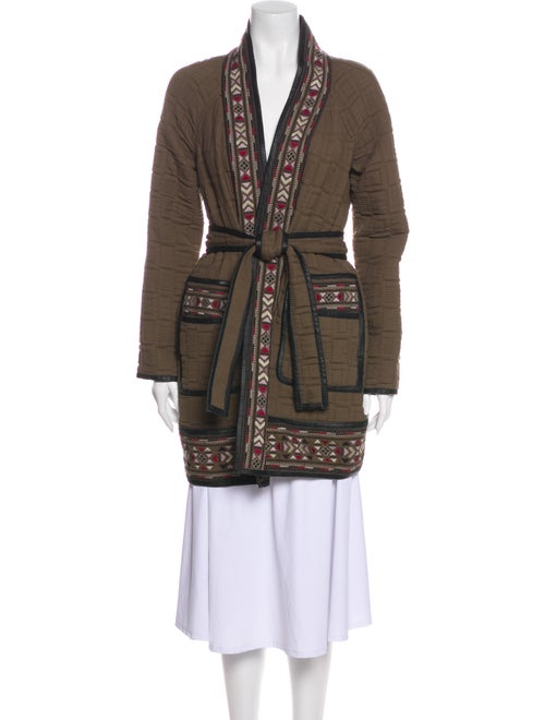 Rebecca Taylor Printed Coat Green