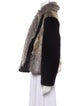 Rebecca Taylor Colorblock Pattern Faux Fur Jacket