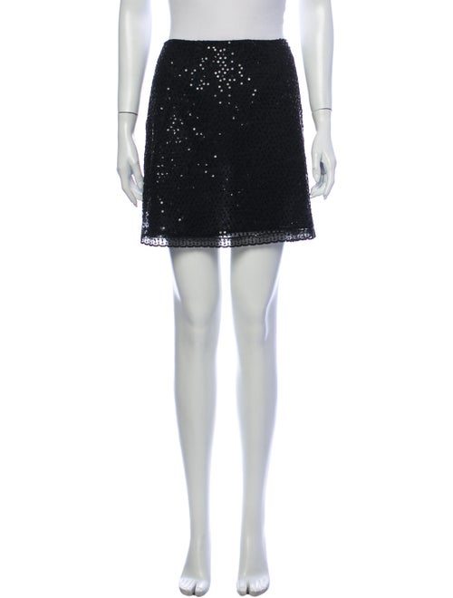 Rebecca Taylor Silk Mini Skirt Black
