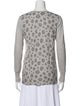 Rebecca Taylor Animal Print V-Neck Sweater