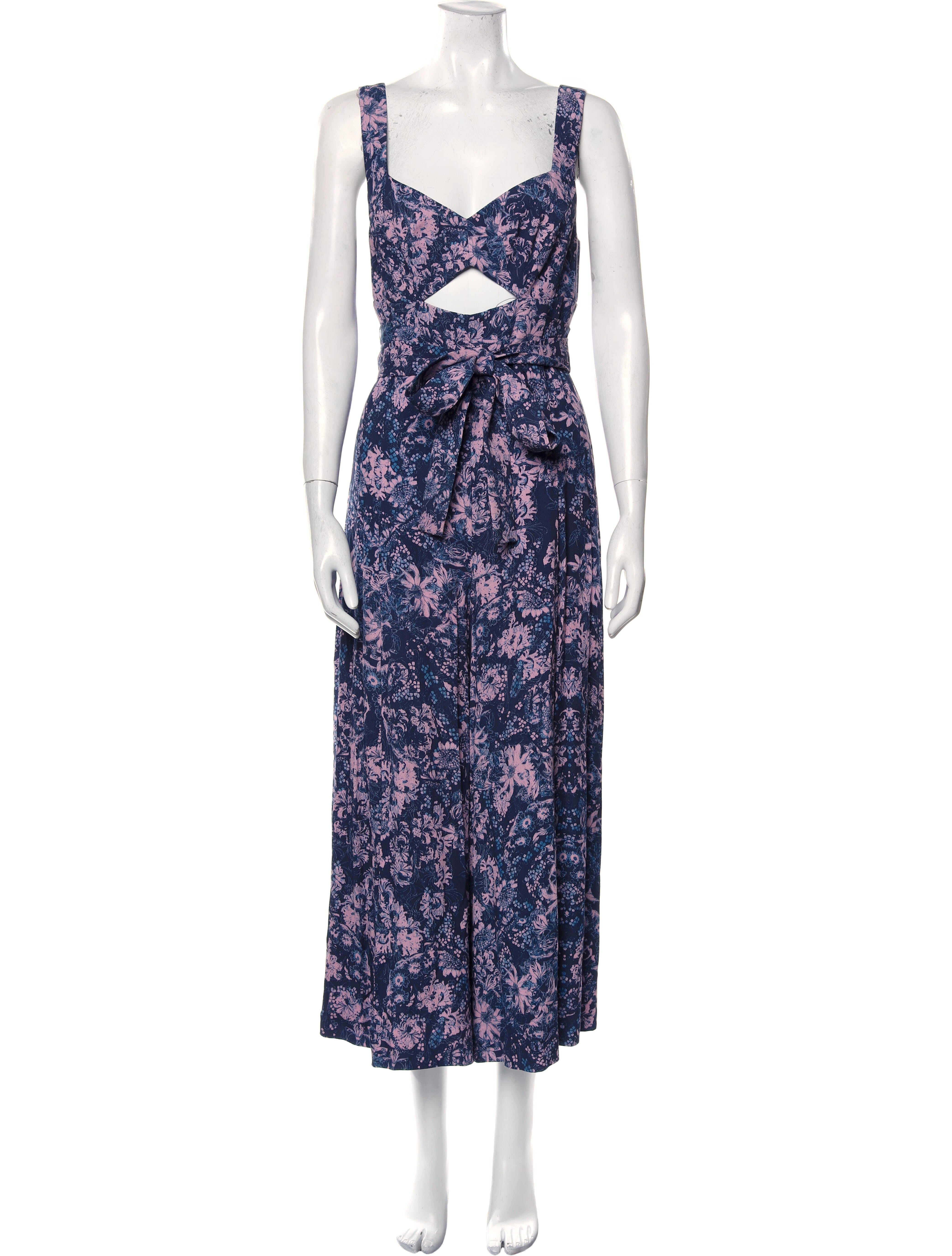 Rebecca Taylor Floral Print V-Neck Jumpsuit w/ Tags