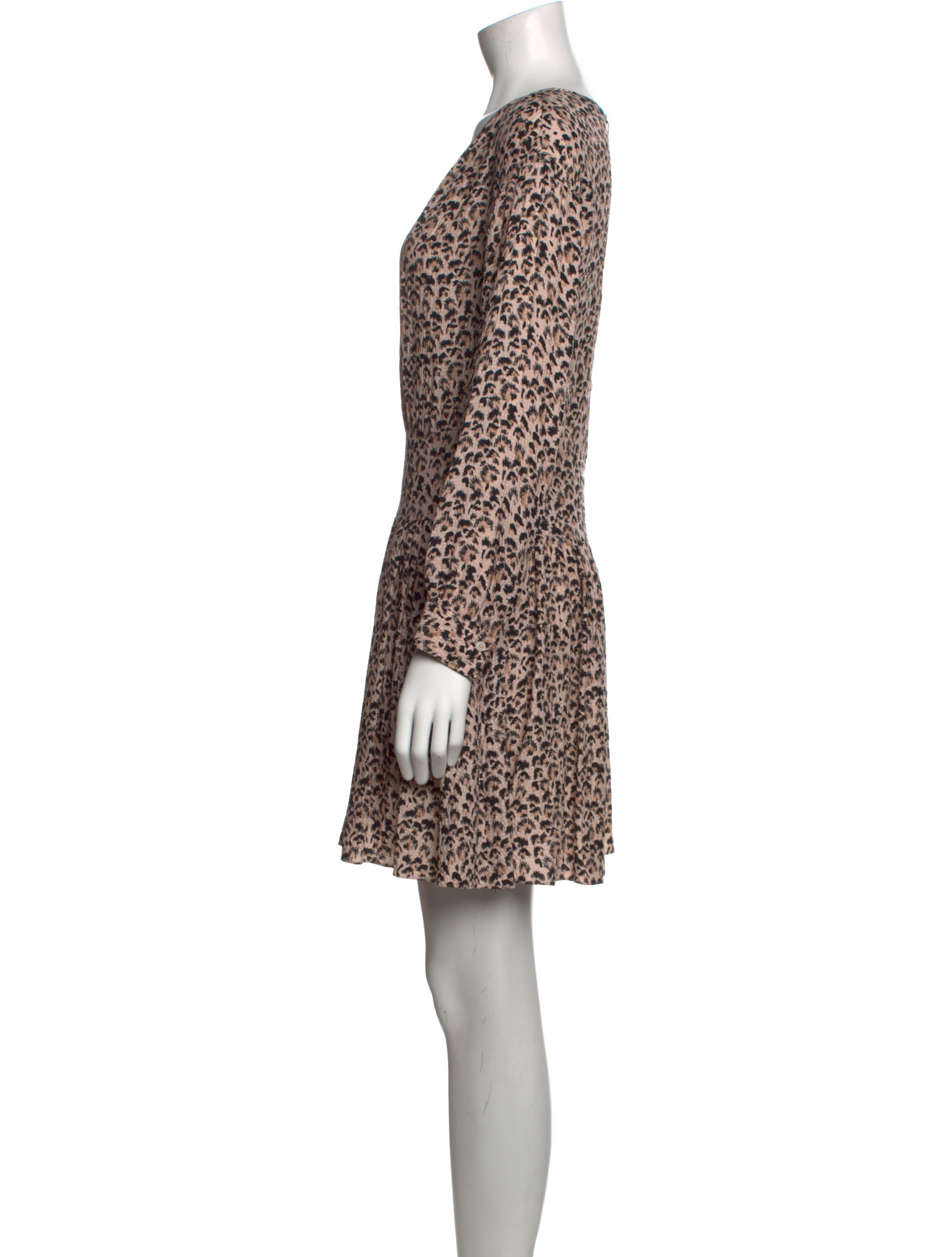 Rebecca Taylor Animal Print Mini Dress