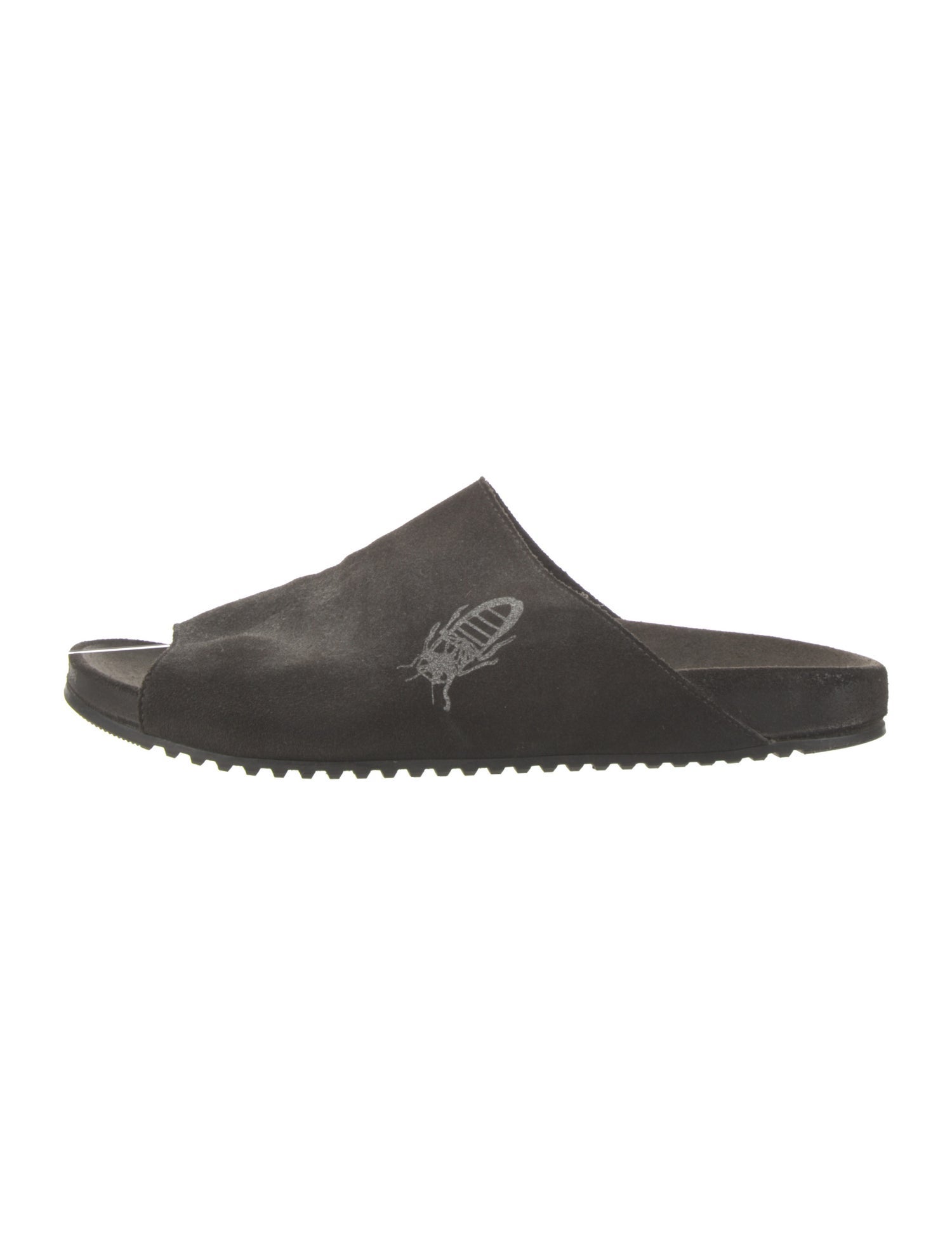 Rundholz Black Label Suede Graphic Print Slides
