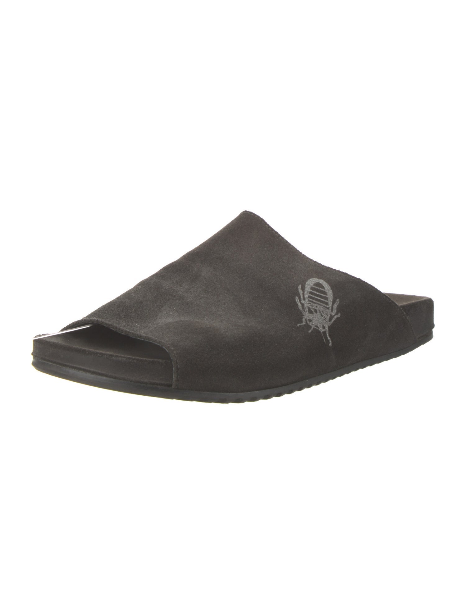 Rundholz Black Label Suede Graphic Print Slides