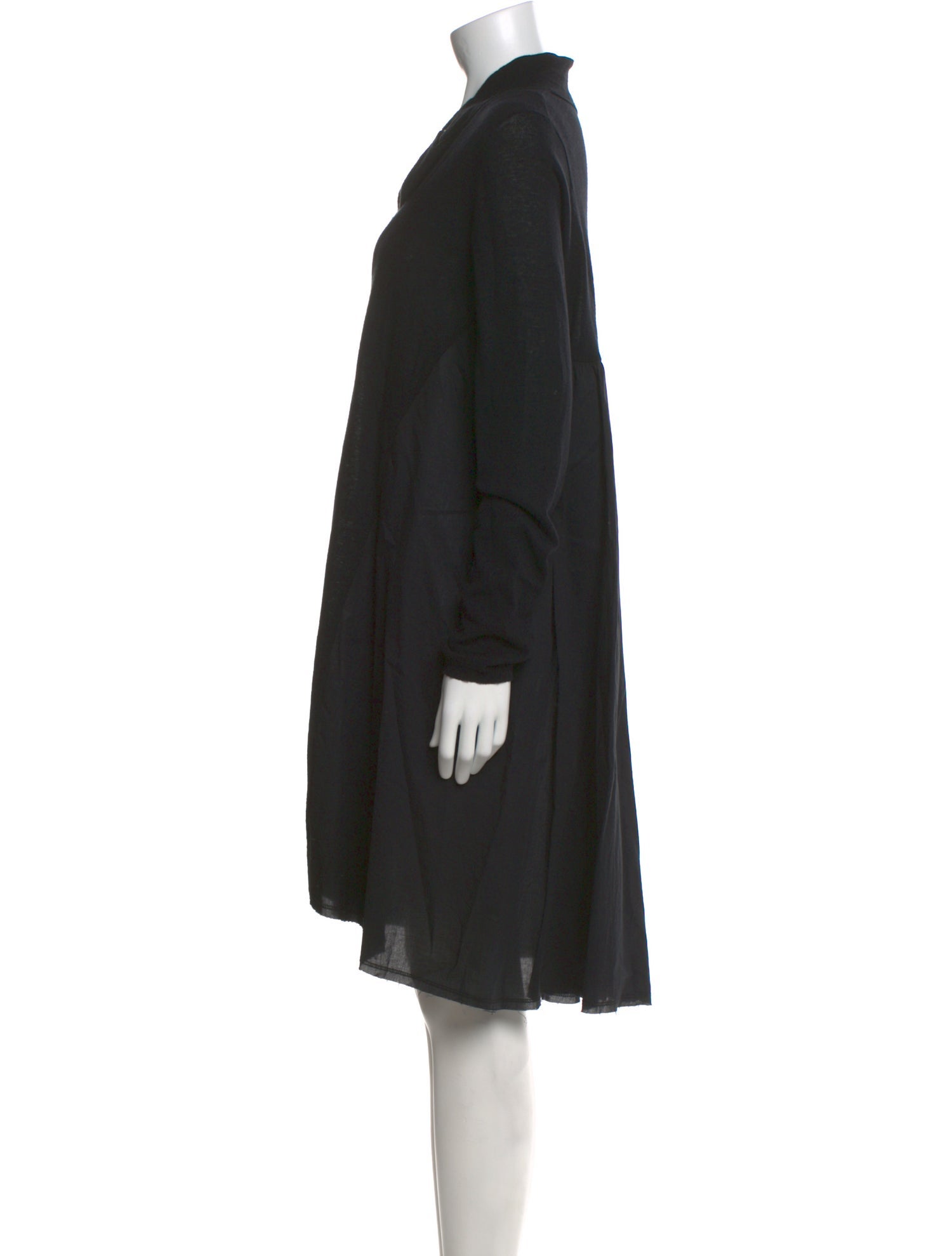 Rundholz Black Label V-Neck Knee-Length Dress