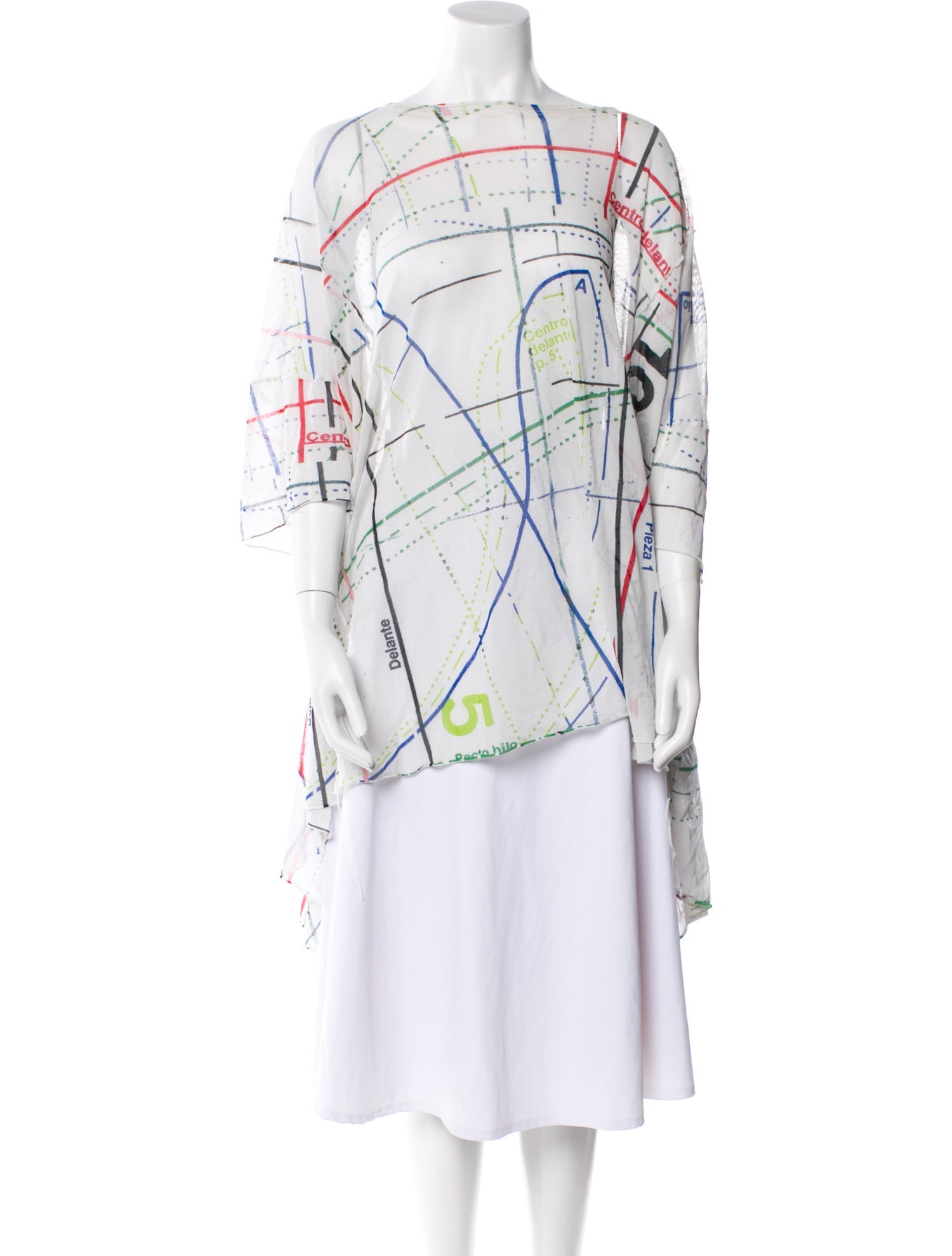 Rundholz Black Label Graphic Print Bateau Neckline Tunic