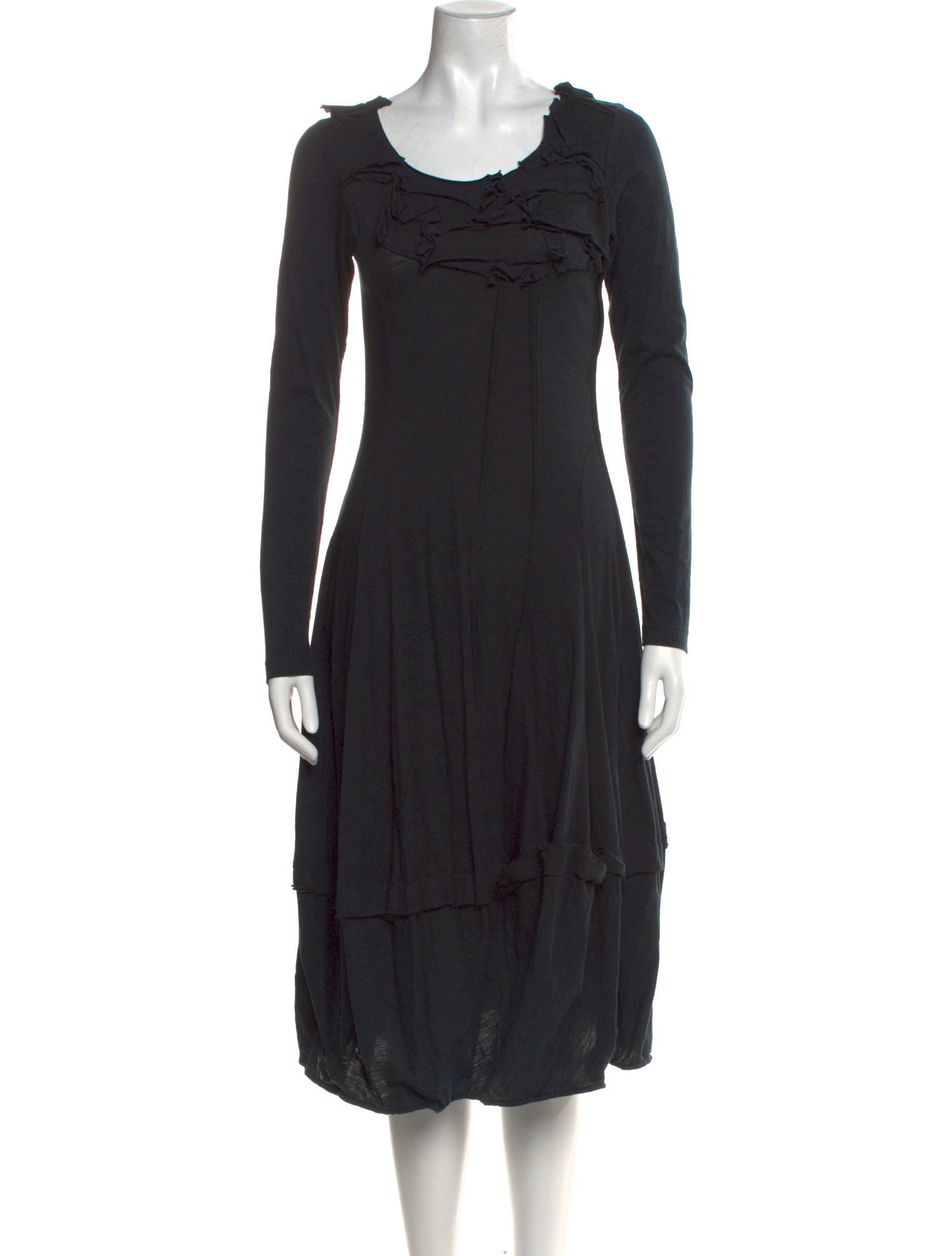 Rundholz Black Label Scoop Neck Midi Length Dress