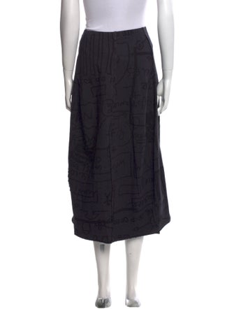 Rundholz Black Label Raw-Edge Trim Midi Length Skirt