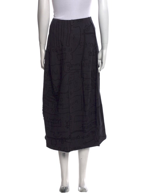 Rundholz Black Label Raw-Edge Trim Midi Length Skirt
