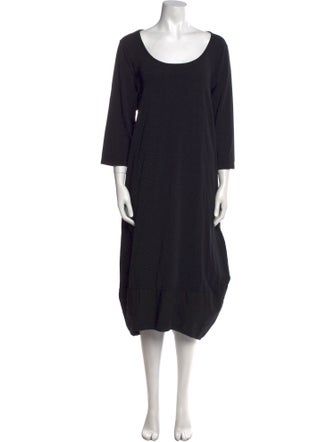 Rundholz Black Label Scoop Neck Midi Length Dress