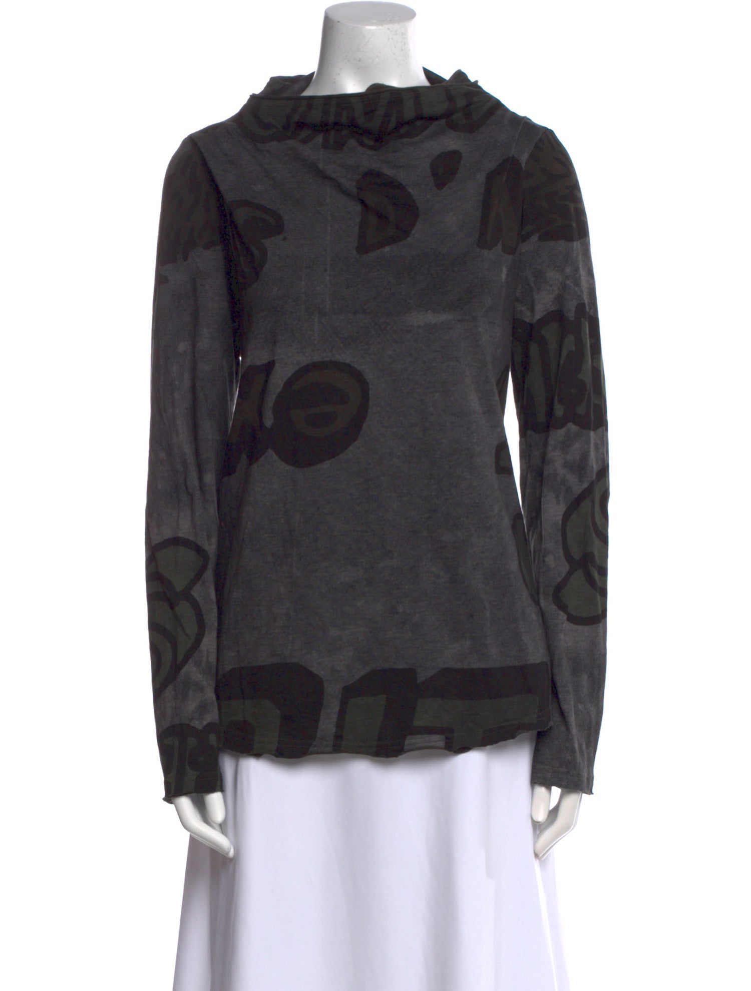 Rundholz Black Label Printed Bateau Neckline Sweater