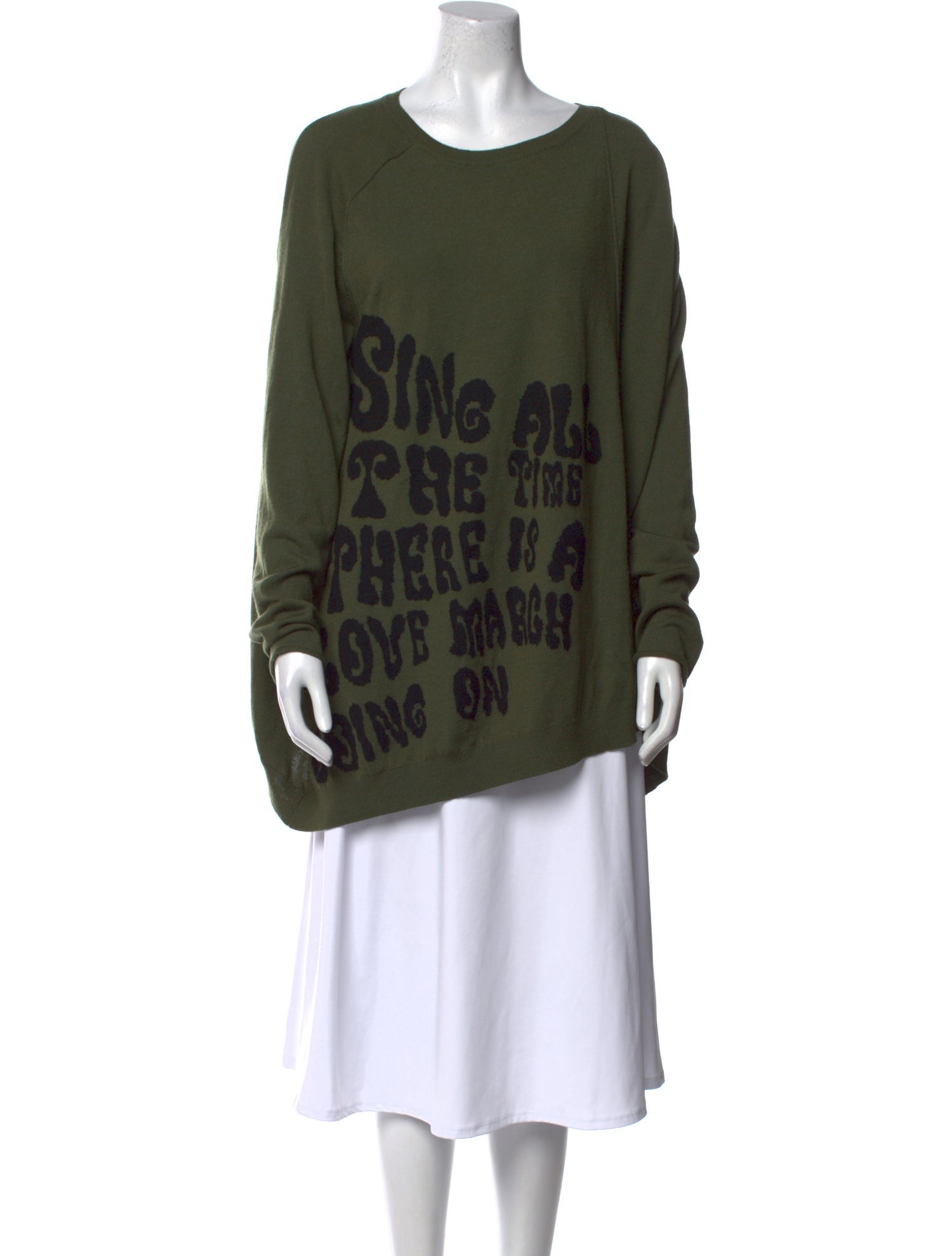 Rundholz Black Label Graphic Print Scoop Neck Sweater