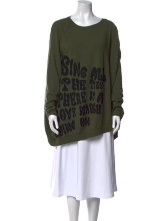 Rundholz Black Label Graphic Print Scoop Neck Sweater