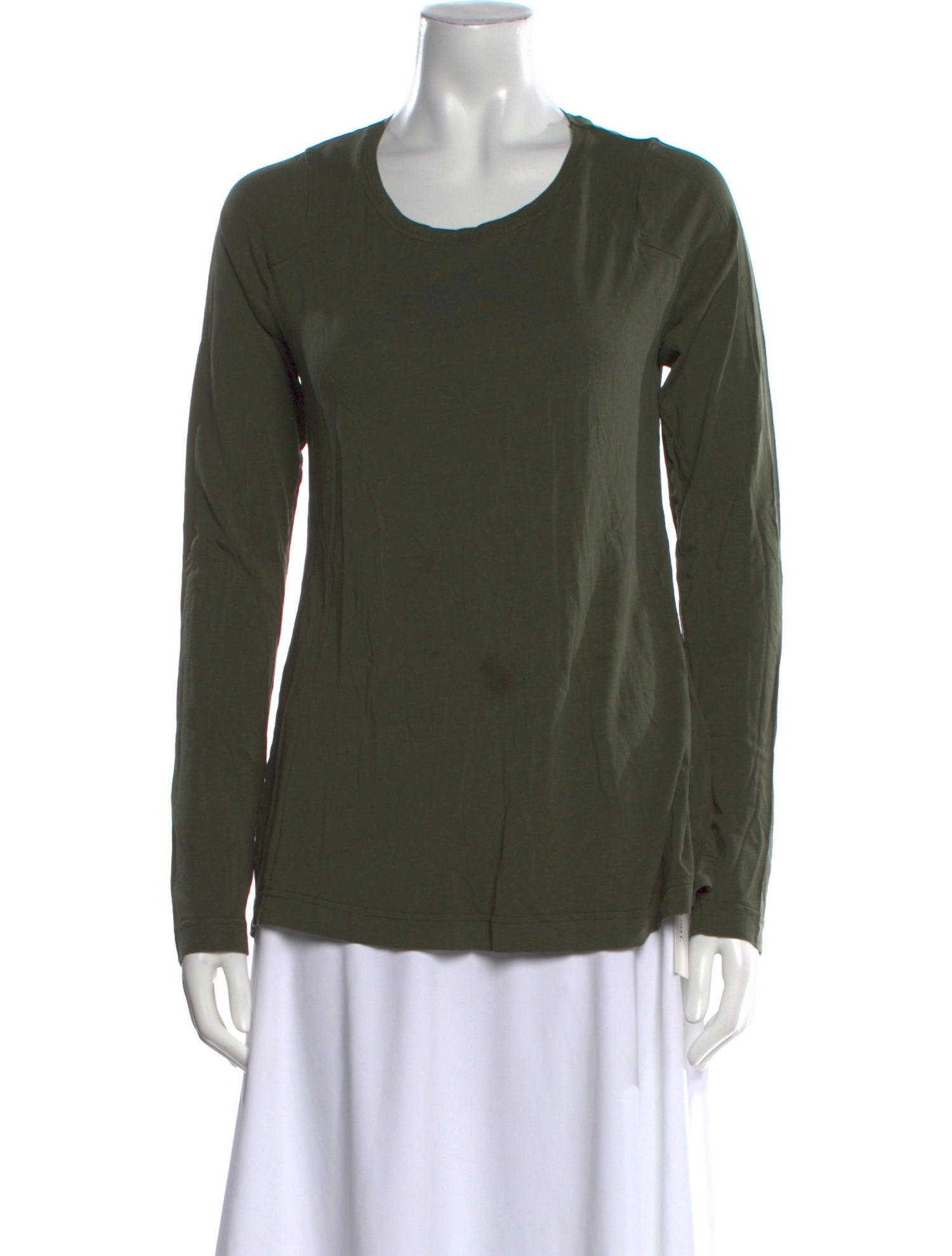 Rundholz Black Label Scoop Neck Long Sleeve Button-Up Top