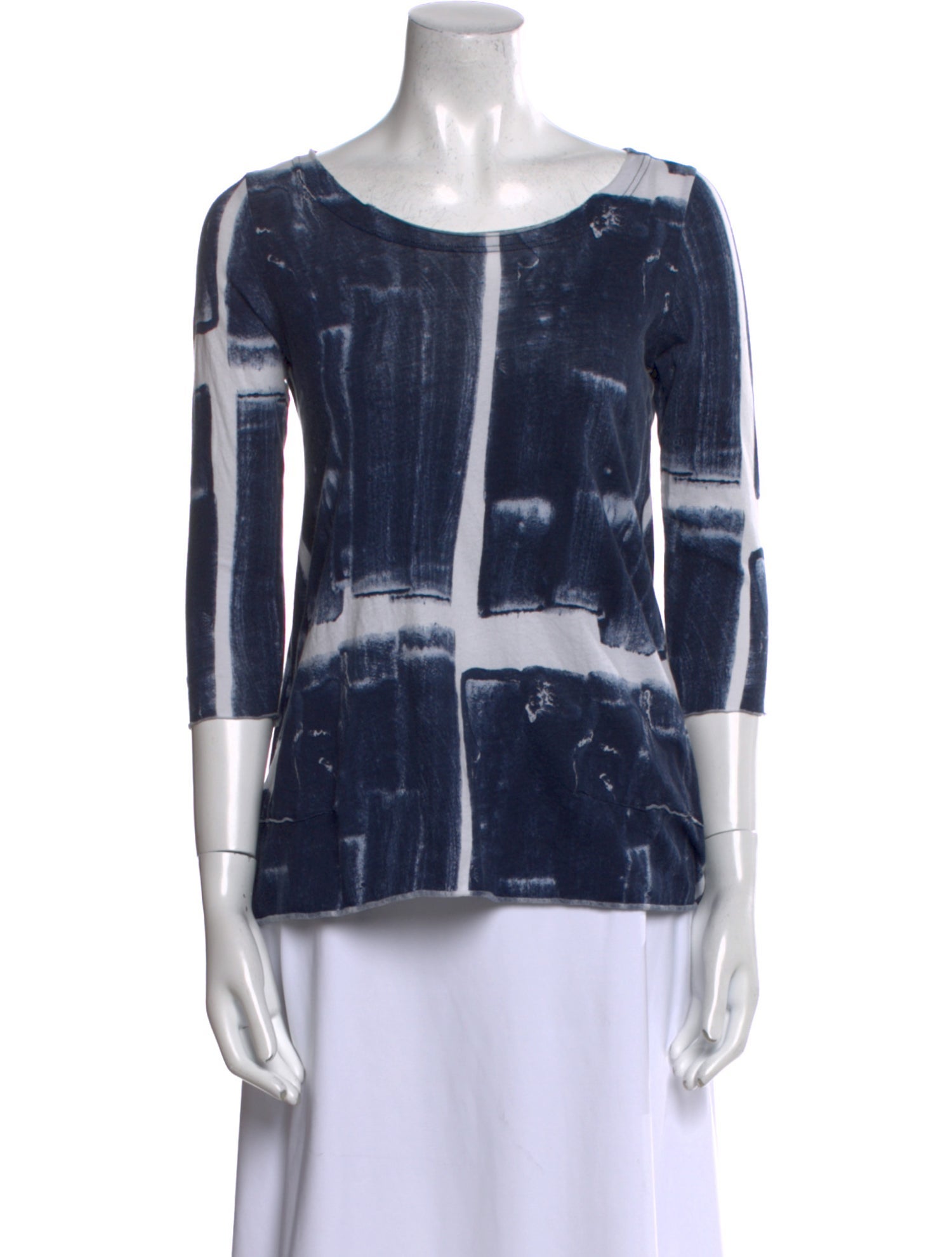 Rundholz Black Label Tie-Dye Print Bateau Neckline Top