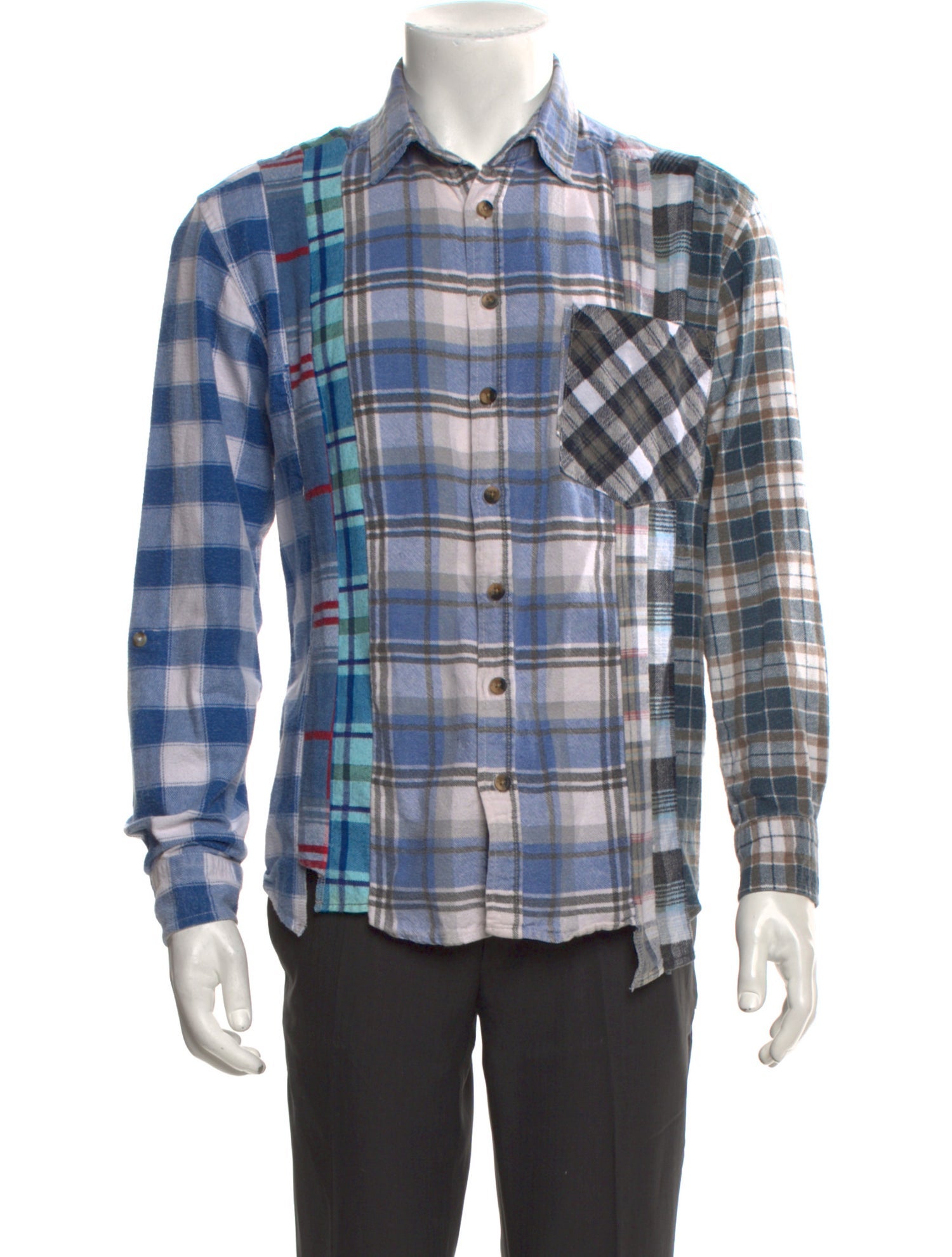 Rebuild by Needles Plaid Print Long Sleeve Shirt