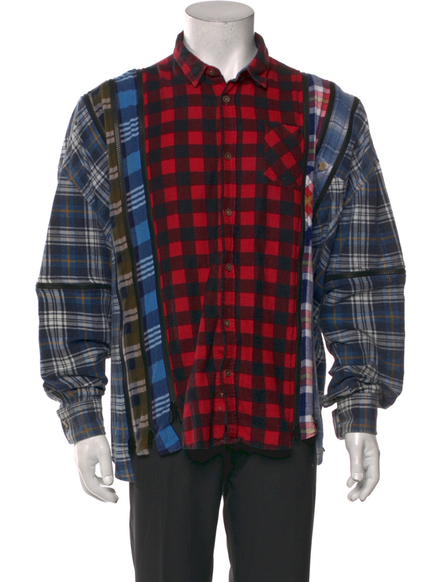 Rebuild by Needles Plaid Print Long Sleeve Shirt