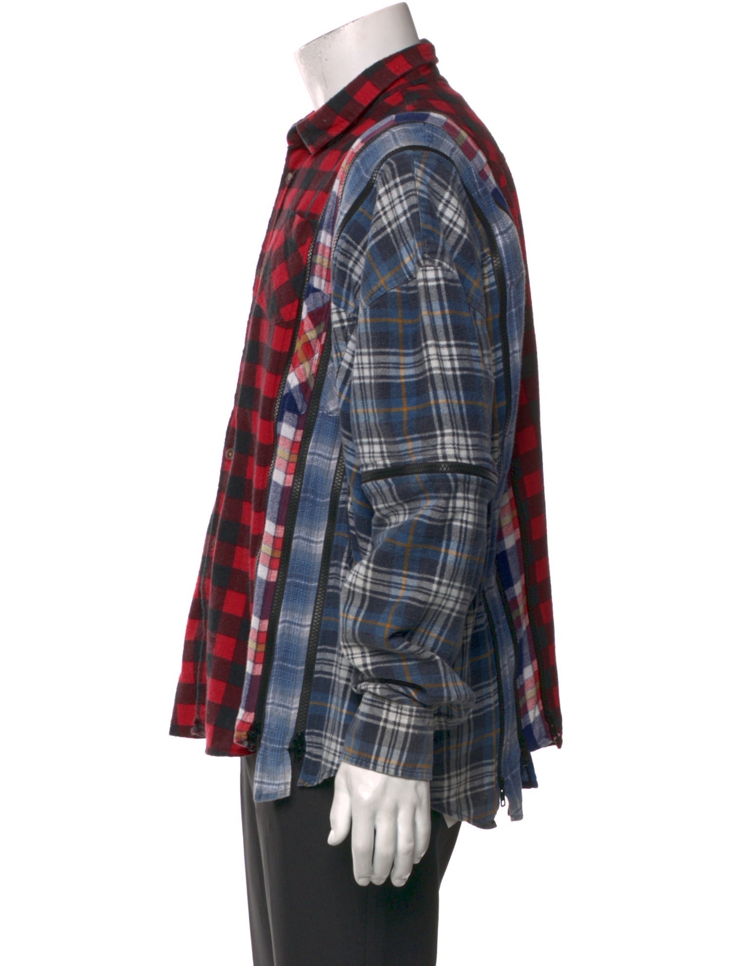 Rebuild by Needles Plaid Print Long Sleeve Shirt
