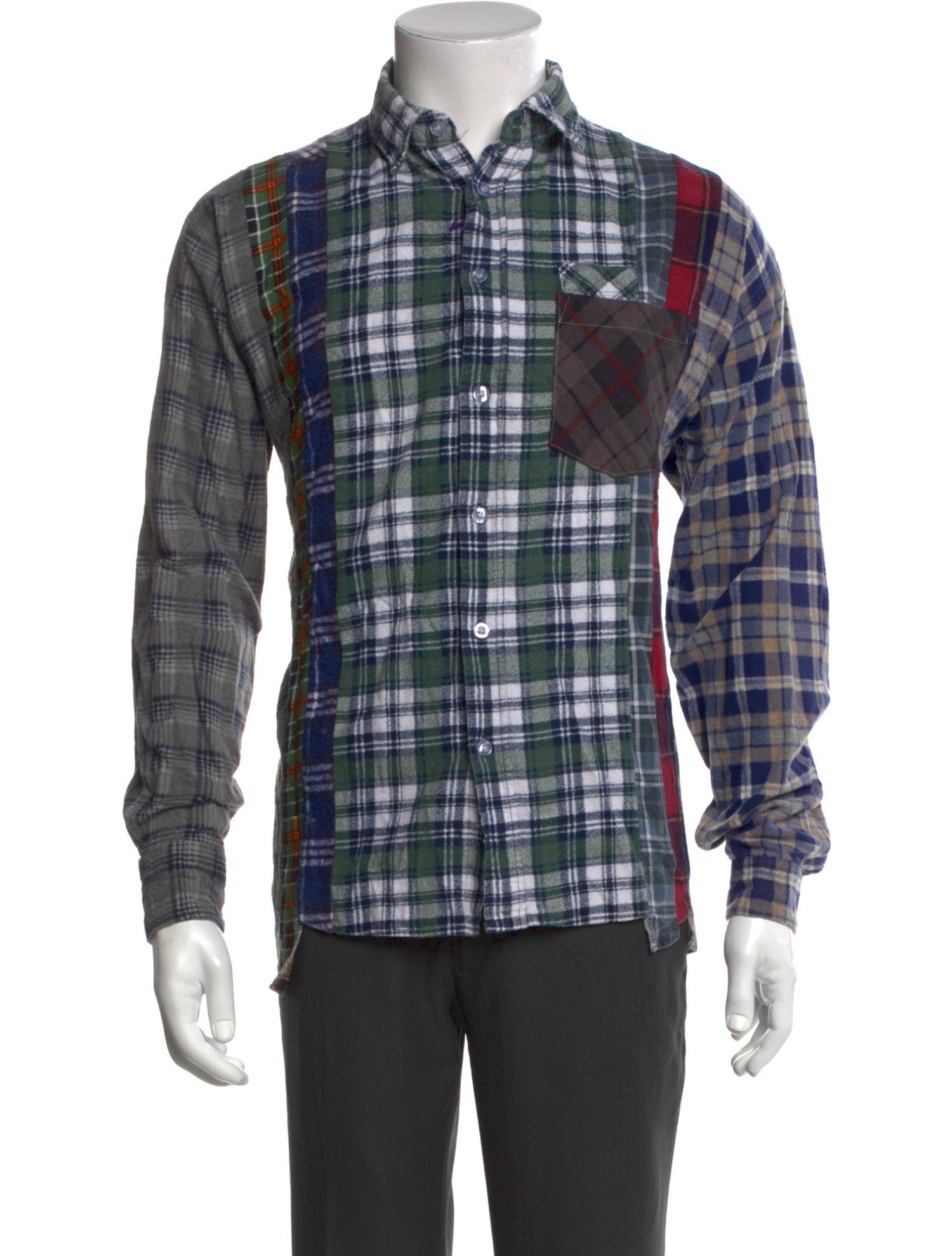 Rebuild by Needles Plaid Print Long Sleeve Western Shirt w/ Tags