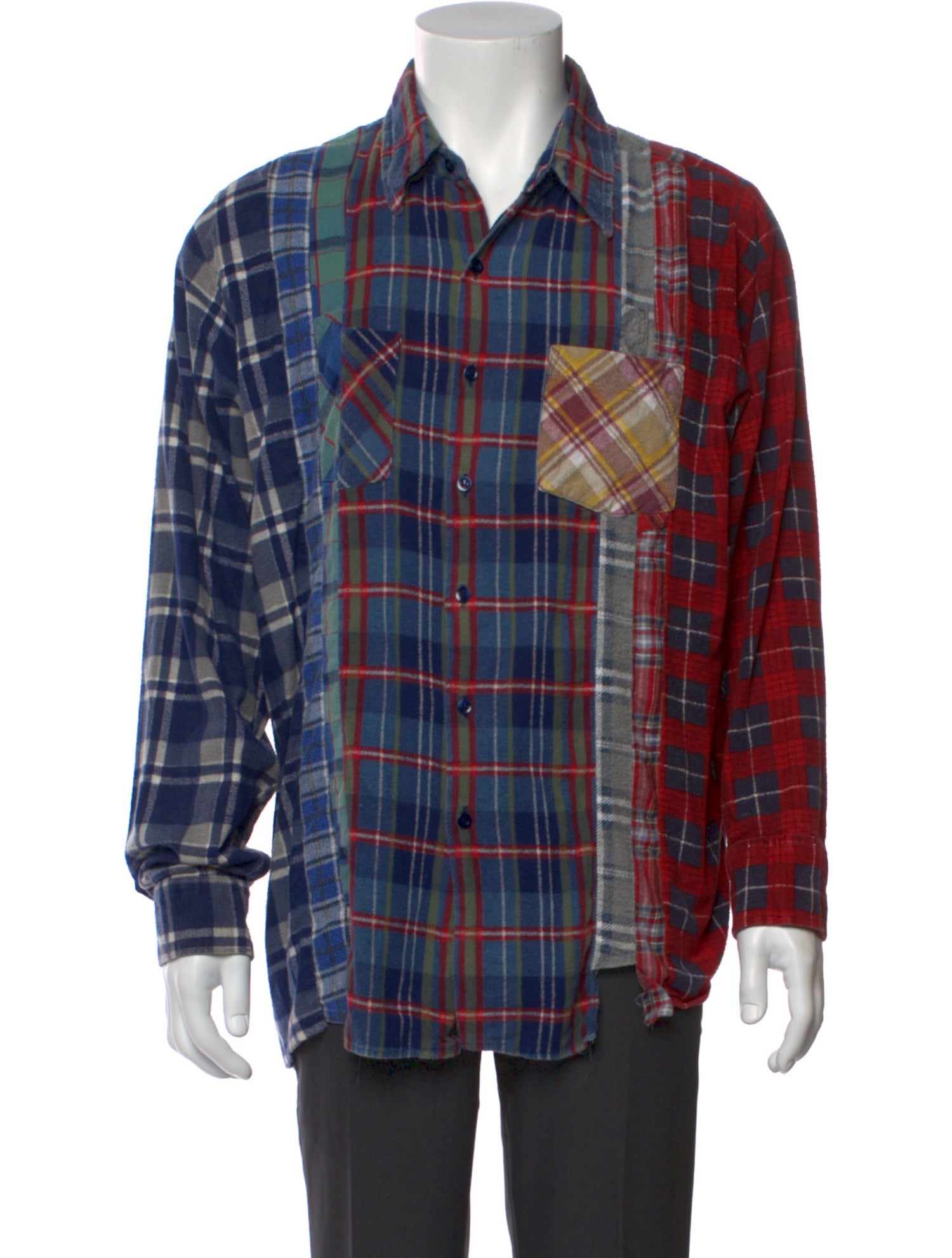 Rebuild by Needles Plaid Print Long Sleeve Shirt
