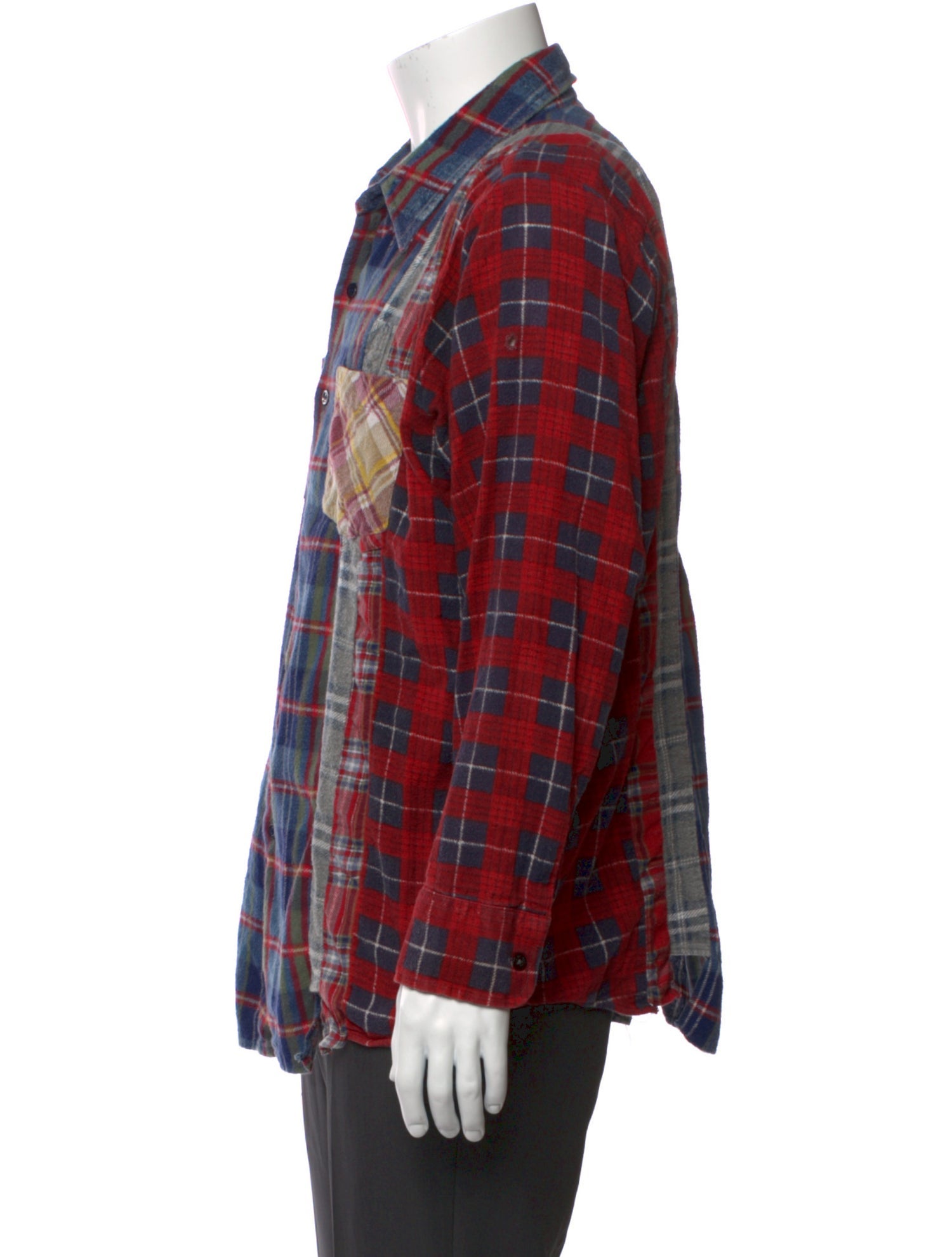 Rebuild by Needles Plaid Print Long Sleeve Shirt