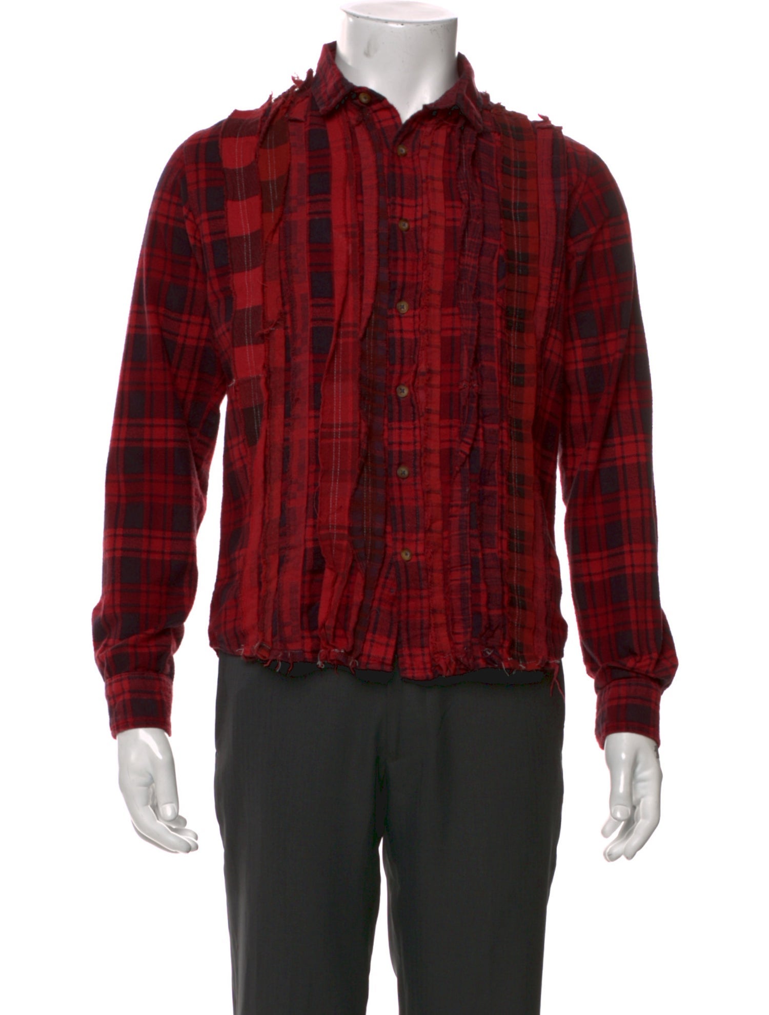 Rebuild by Needles Plaid Print Long Sleeve Shirt