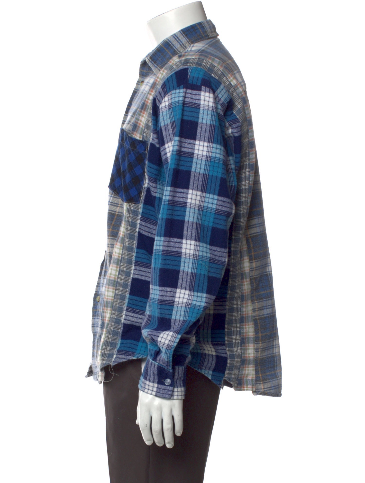 Rebuild by Needles Plaid Print Long Sleeve Western Shirt
