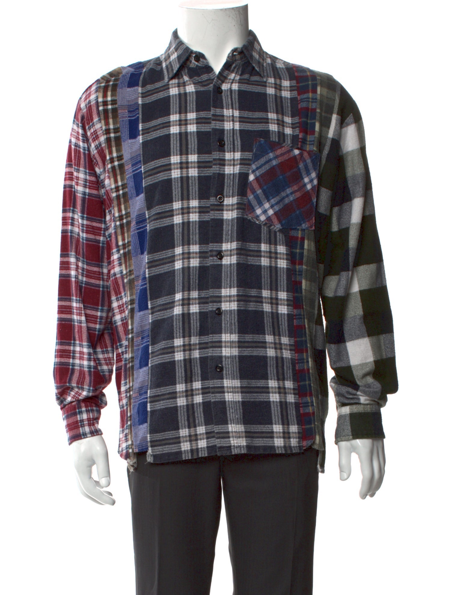 Rebuild by Needles Plaid Print Long Sleeve Shirt