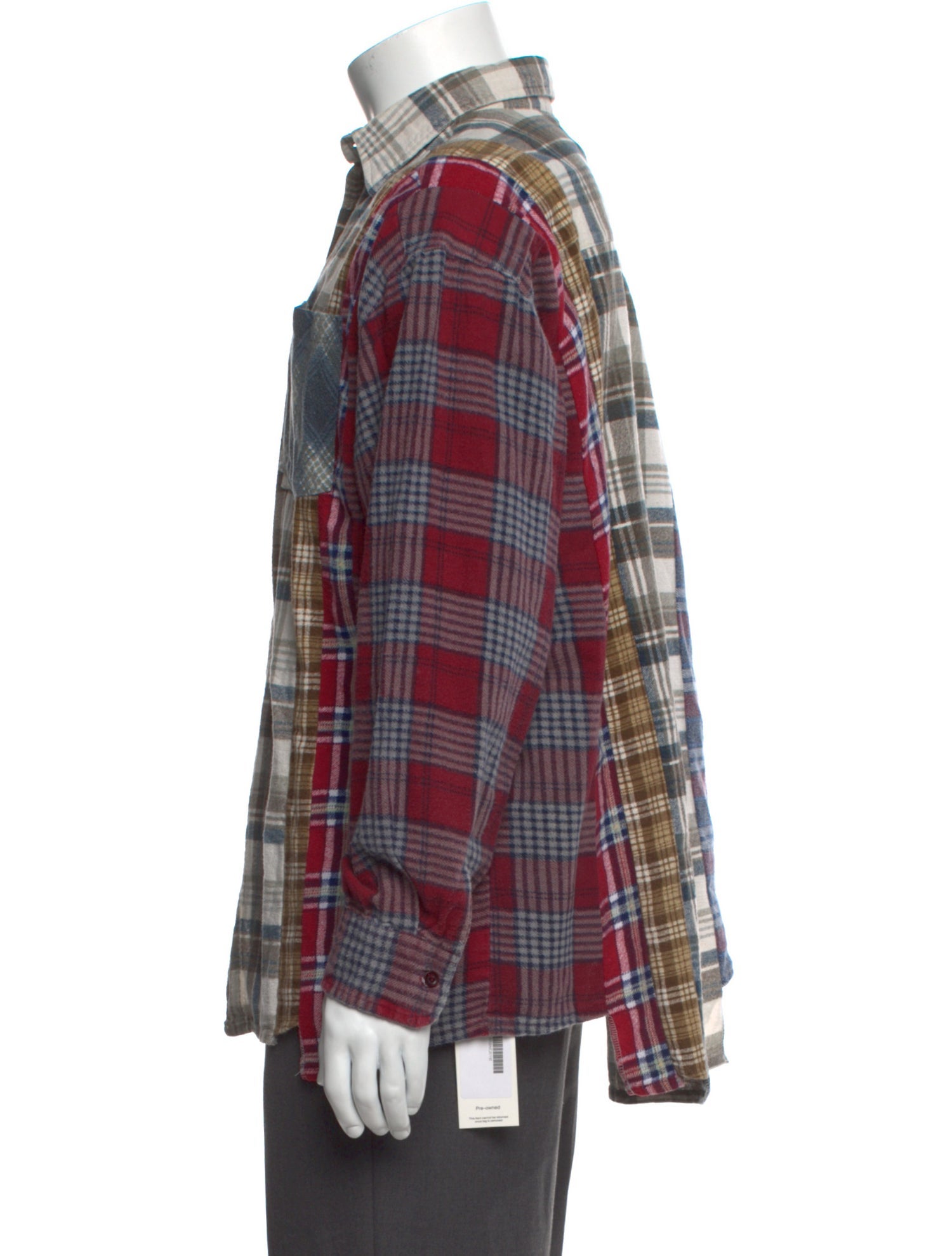 Rebuild by Needles Plaid Print Long Sleeve Shirt