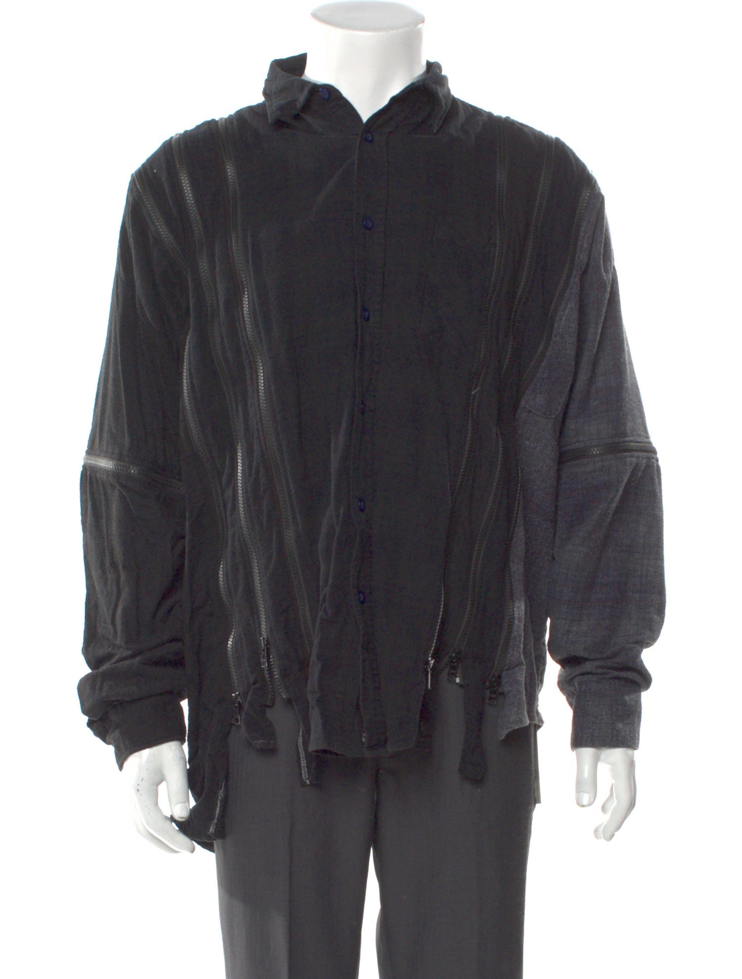 Rebuild by Needles 7-Cut Zipper Wide Long Sleeve Shirt