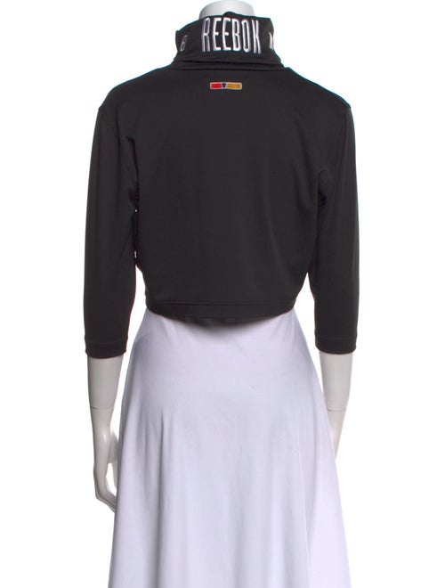 Reebok by Pyer Moss Mock Neck Three-Quarter Sleeve Crop Top