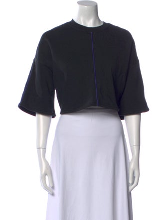 Reebok x Cardi B Crew Neck Three-Quarter Sleeve Crop Top