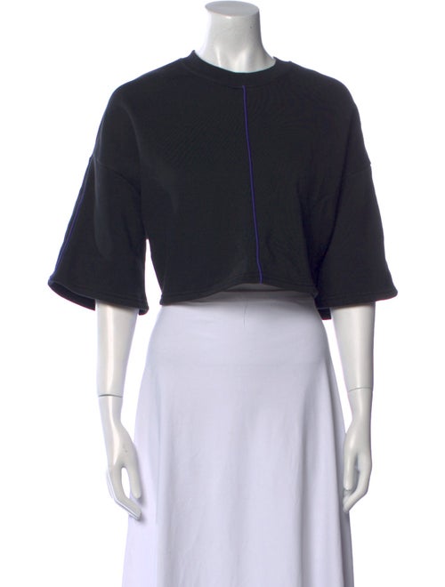 Reebok x Cardi B Crew Neck Three-Quarter Sleeve Crop Top