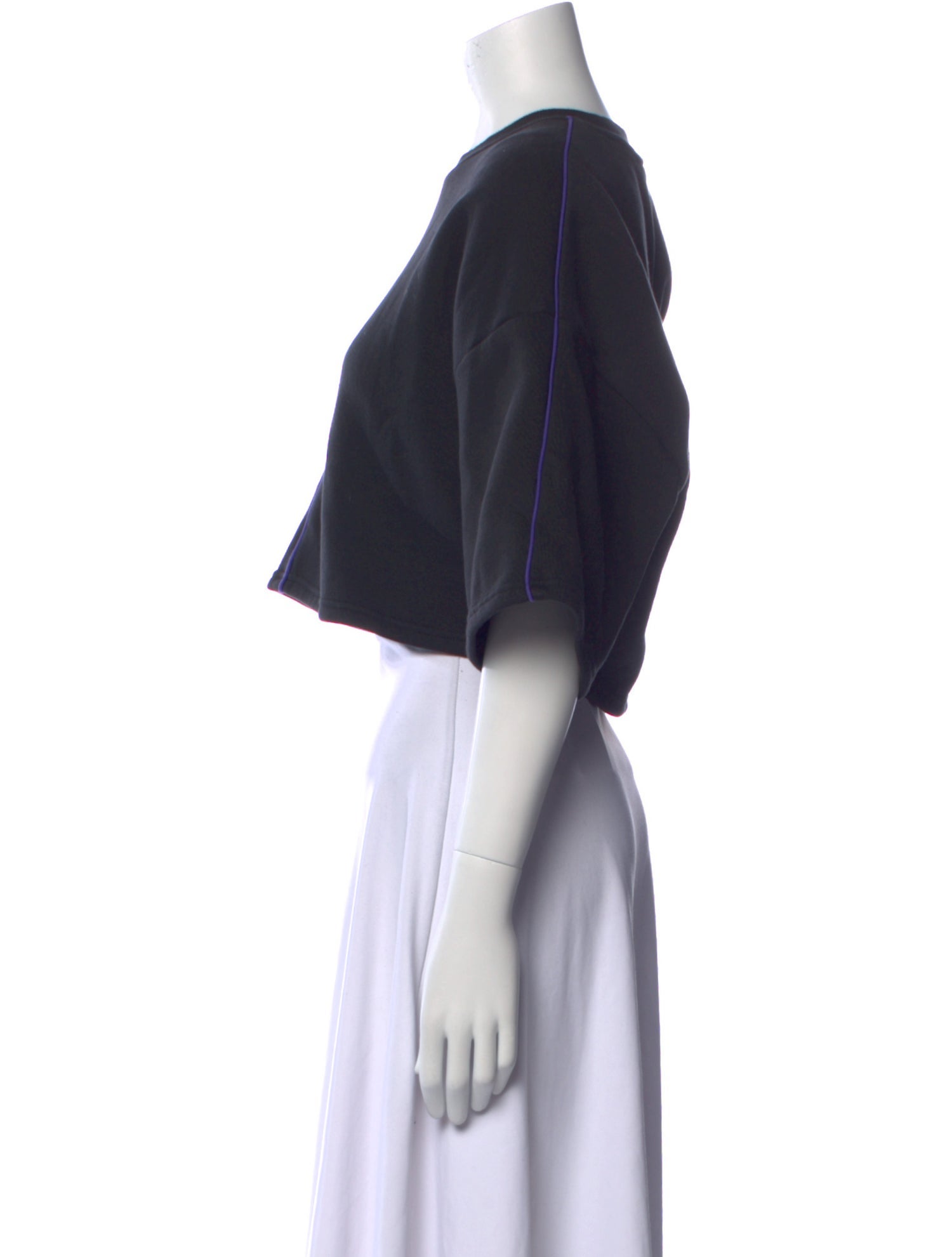 Reebok x Cardi B Crew Neck Three-Quarter Sleeve Crop Top