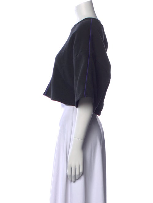 Reebok x Cardi B Crew Neck Three-Quarter Sleeve Crop Top