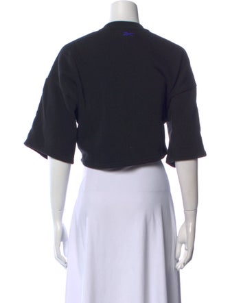 Reebok x Cardi B Crew Neck Three-Quarter Sleeve Crop Top