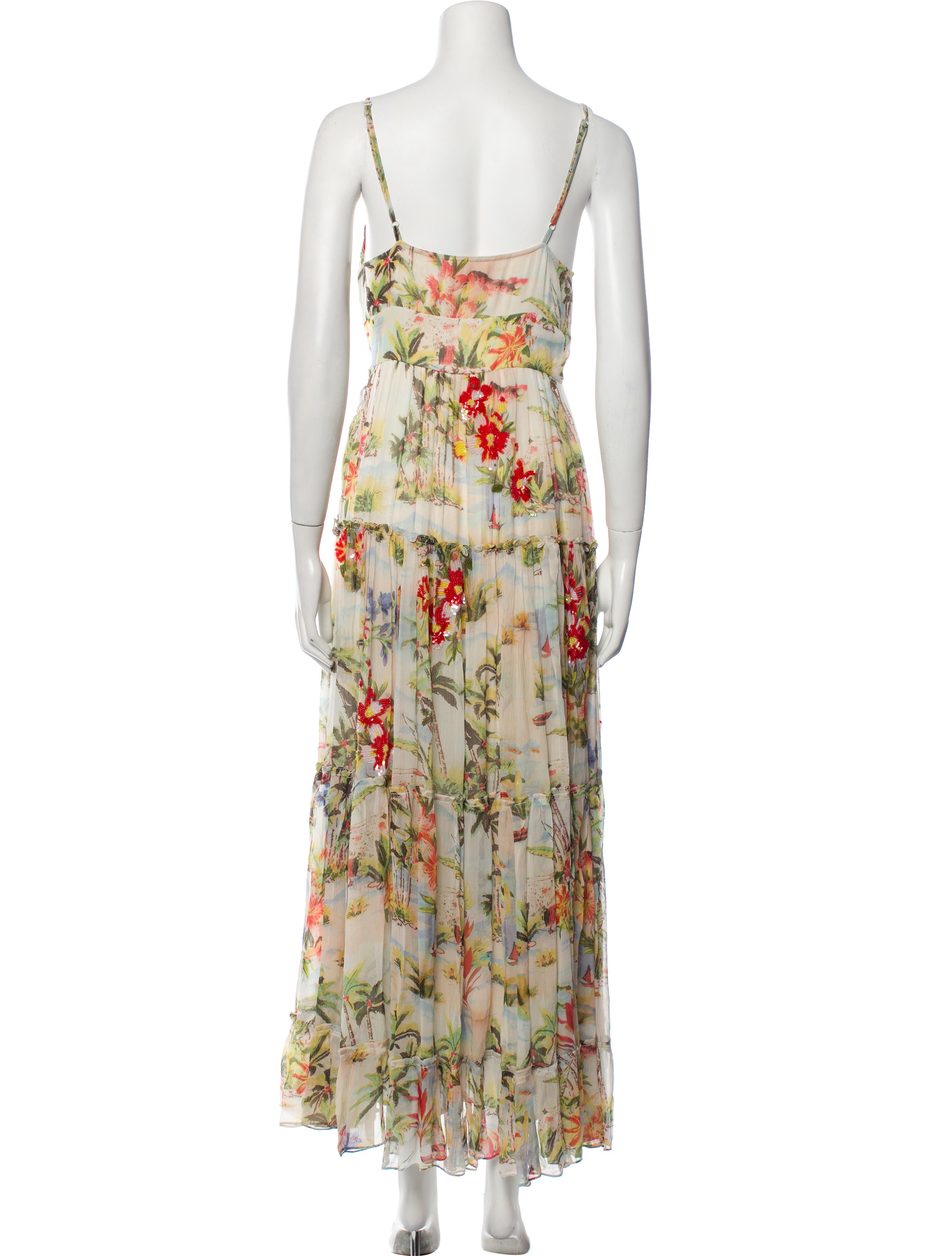 Rococo Sand Floral Print Long Dress