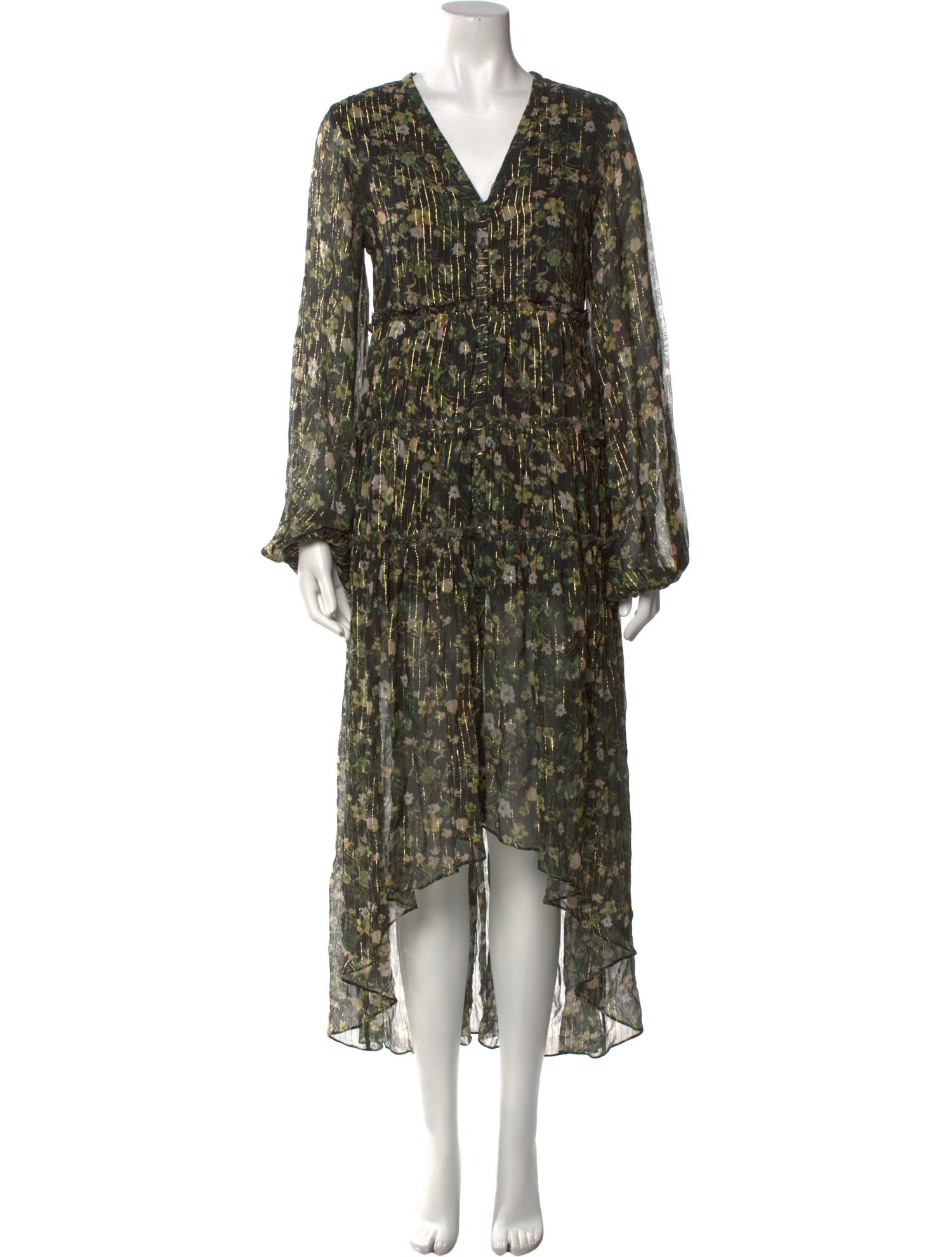 Rococo Sand Floral Print Long Dress