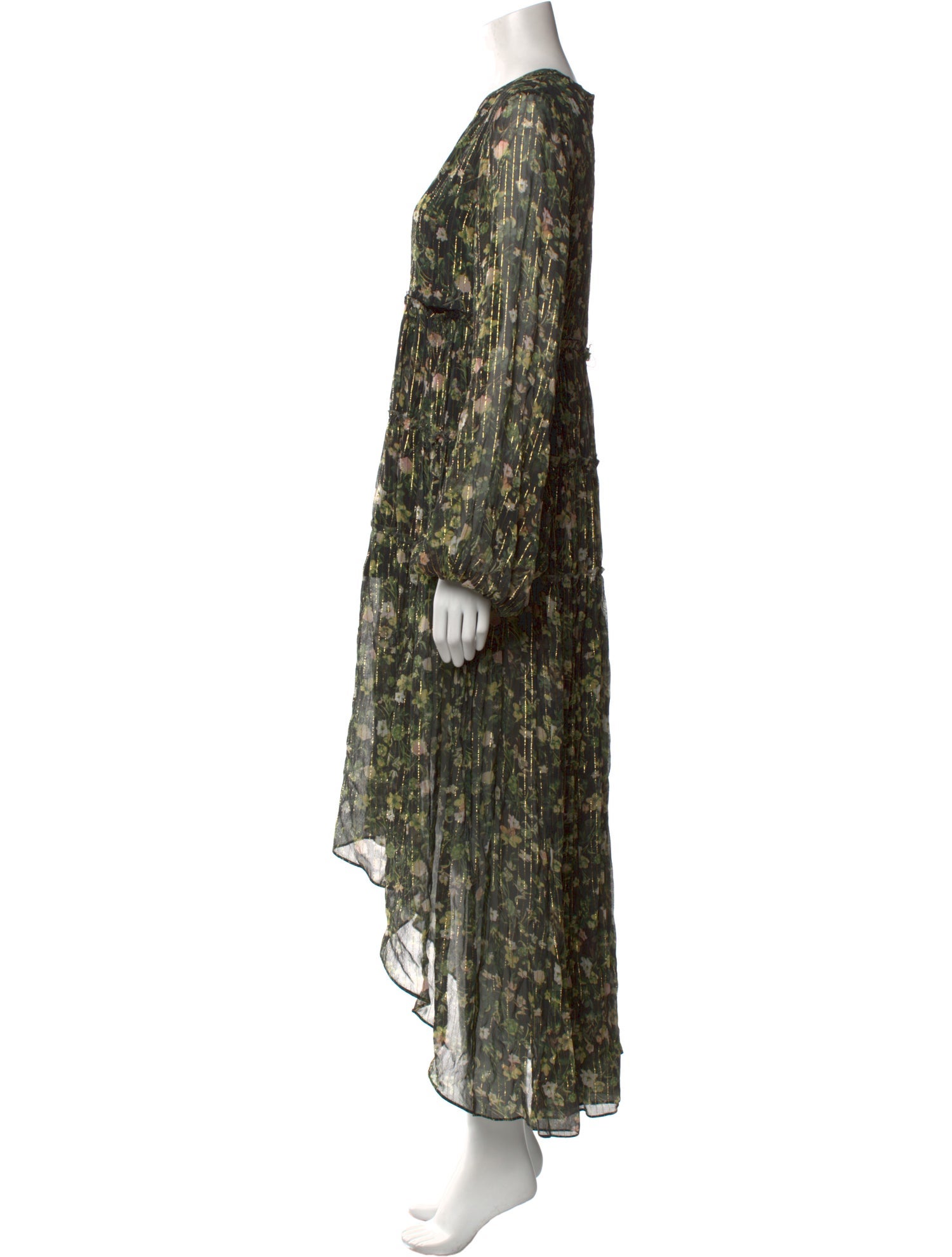 Rococo Sand Floral Print Long Dress