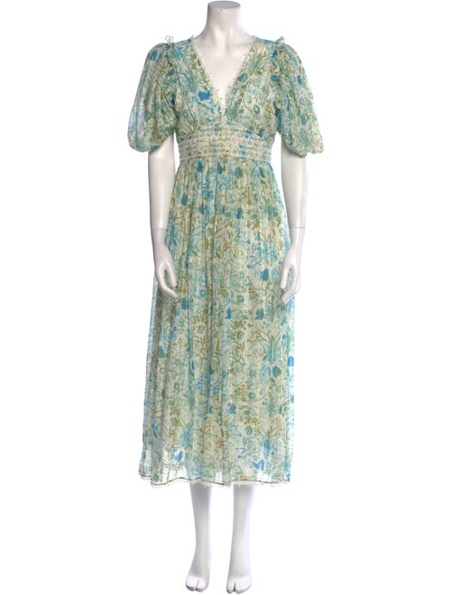 Rococo Sand Floral Print Long Dress