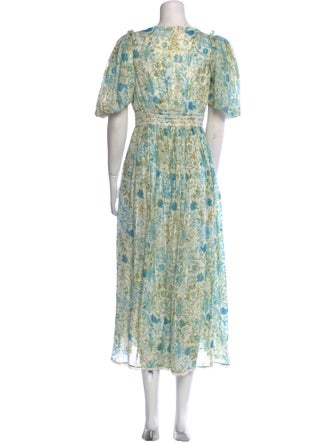 Rococo Sand Floral Print Long Dress