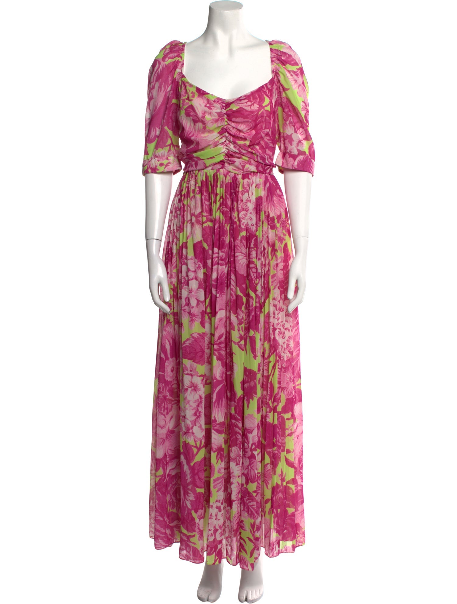 Rococo Sand Floral Print Long Dress