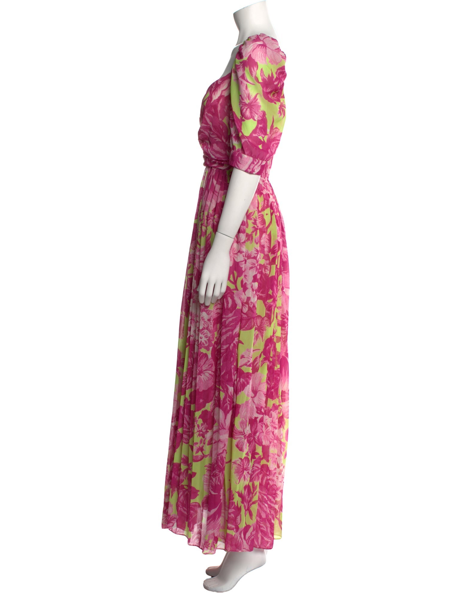 Rococo Sand Floral Print Long Dress