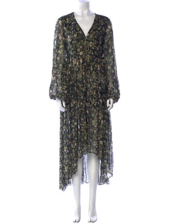 Rococo Sand Floral Print Long Dress