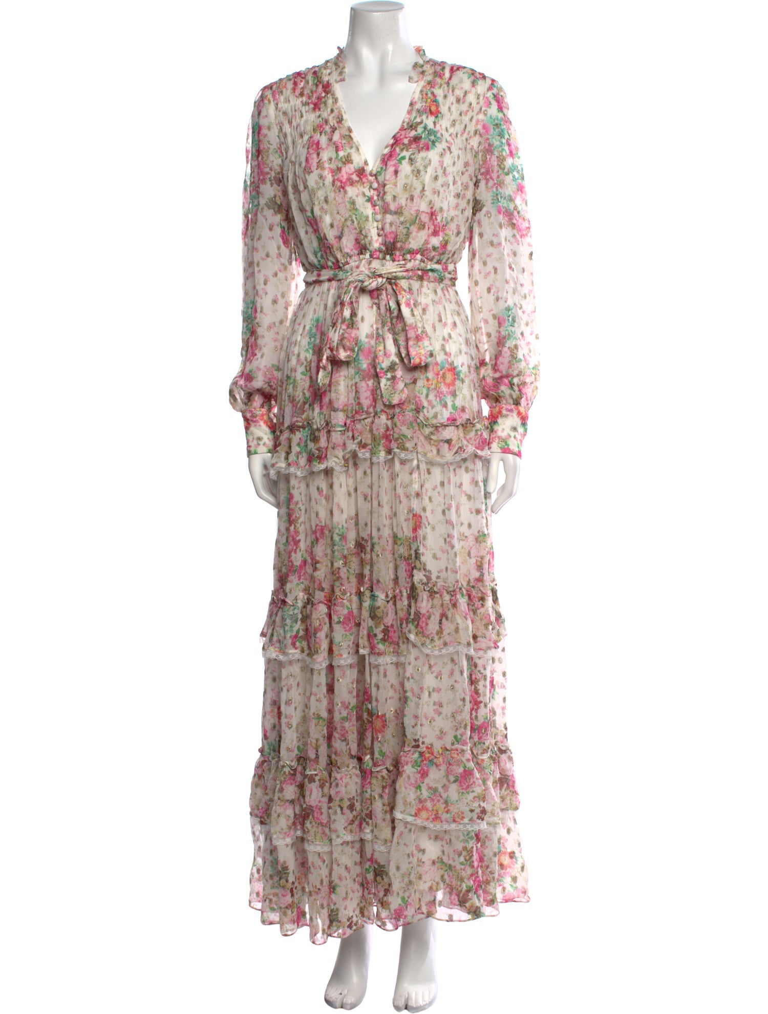 Rococo Sand Floral Print Long Dress