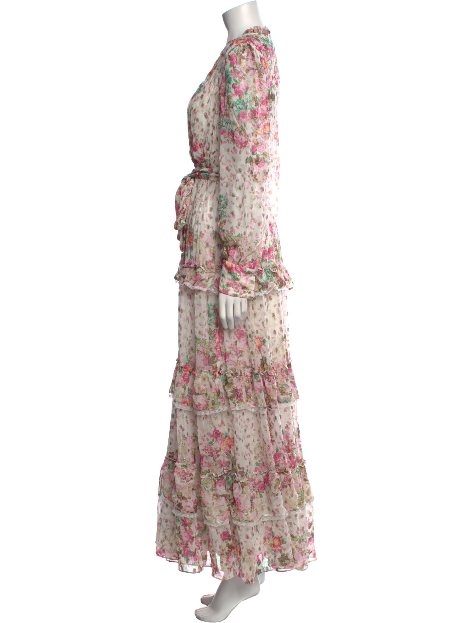 Rococo Sand Floral Print Long Dress
